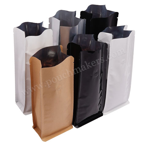 Flat Bottom Pouches No Zipper With Valve Flat Bottom Pouches No Zipper With Valve