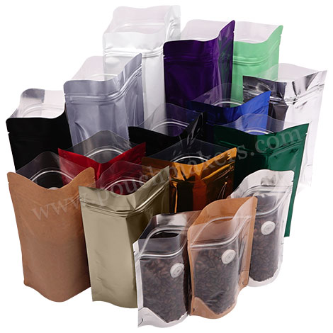 Foil Clear Stand Up Pouches With Valve Foil Clear Stand Up Pouches With Valve